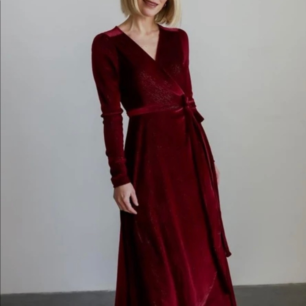 Baltic Born Serina shimmer wrap dress